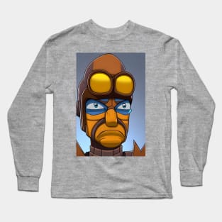 Angry robot man Long Sleeve T-Shirt